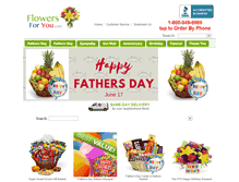 Tablet Screenshot of flowersforyou.com